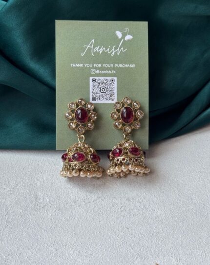Maroon Jhumka
