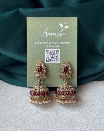 Maroon Jhumka