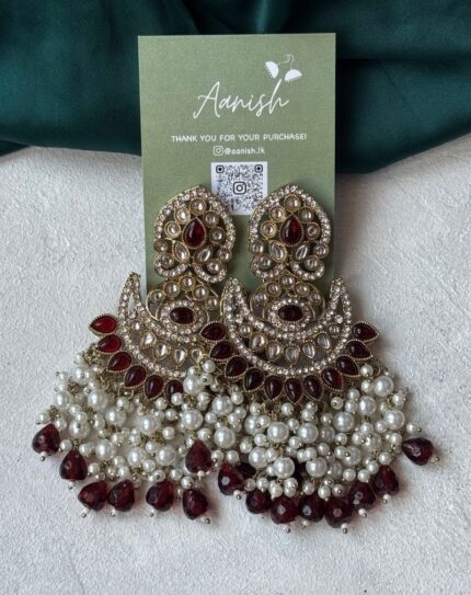 Maroon Earring