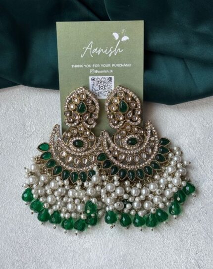 Green Kundan Earring