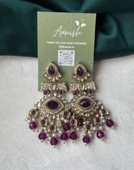 Purple Stone Earrings