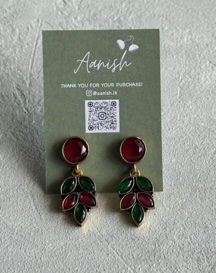 Oxidized Gold Earring