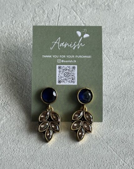 Oxidized Gold Earring