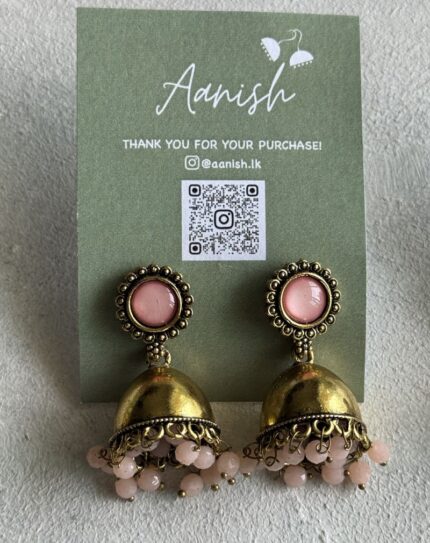 Oxidized Gold Earring