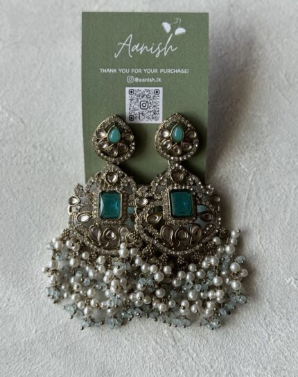 Light Blue Kundan Earring