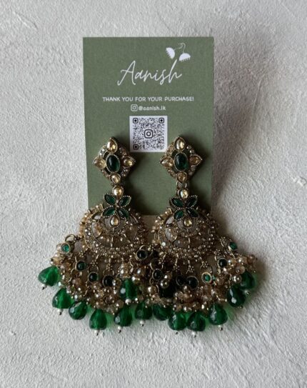Green Kundan Earring