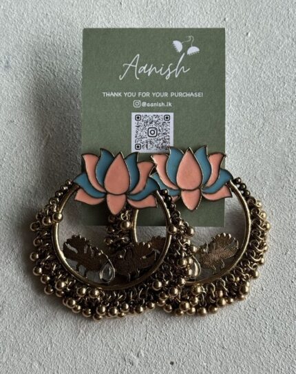Oxidized Gold Earring
