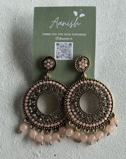 Oxidized Gold Earring