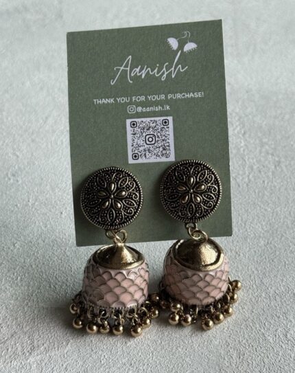 Oxidized Gold Earring