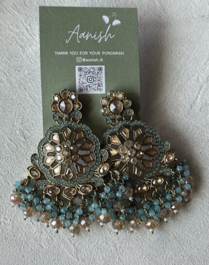 Light Blue Kundan Earring