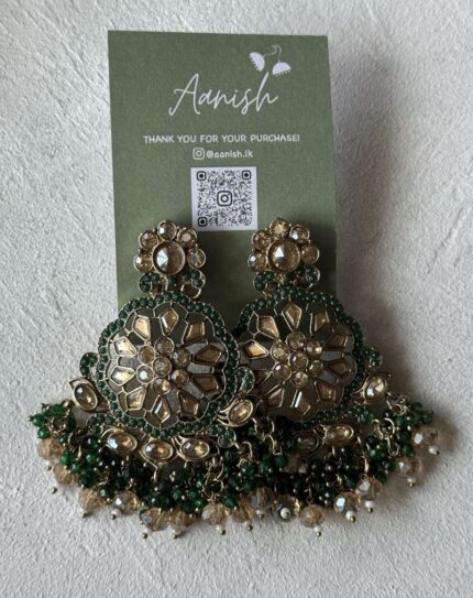 Green Kundan Earring