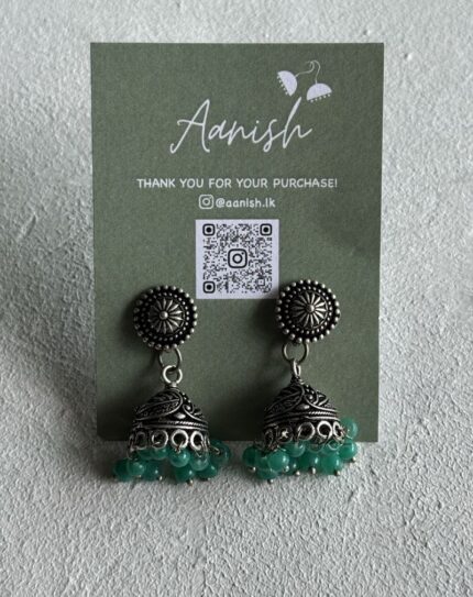 Oxidized Silver Earring