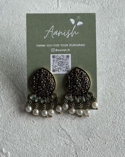 Oxidized Gold Stud