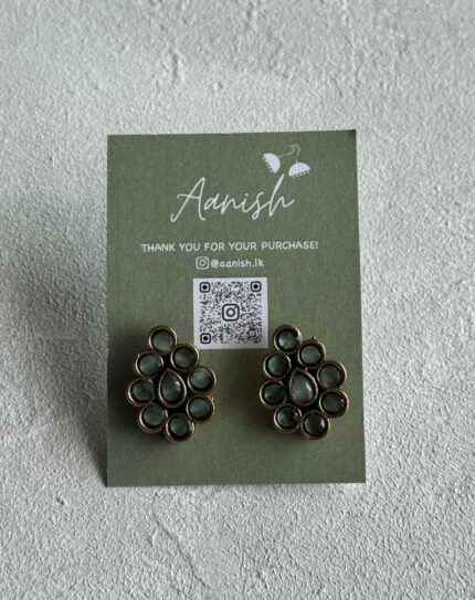 Oxidized Gold Stud