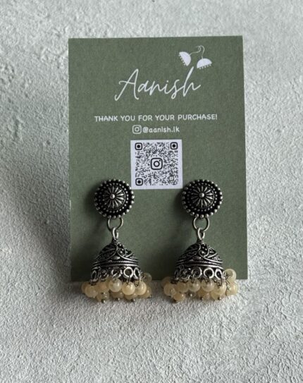 Oxidized Silver Mini Jhumka