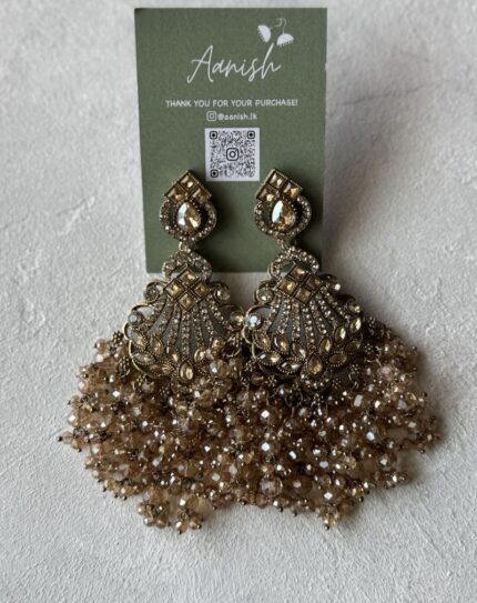 Golden Bead Earring