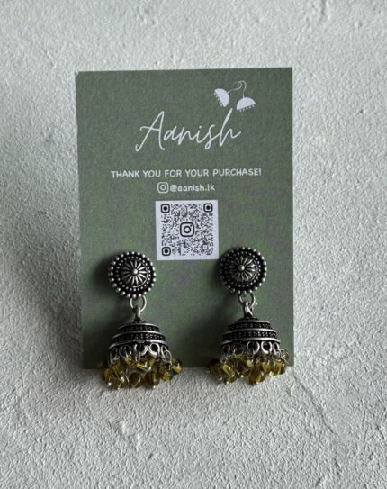 Oxidized Silver Mini Jhumka