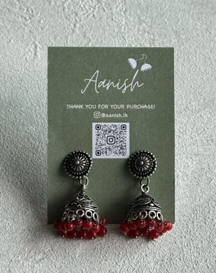 Oxidized Silver Mini Jhumka