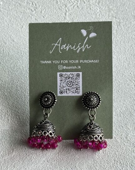Oxidized Silver Mini Jhumka