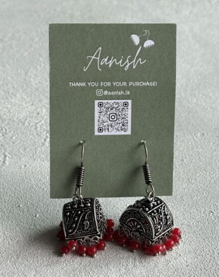 Oxidized Silver Mini Jhumka