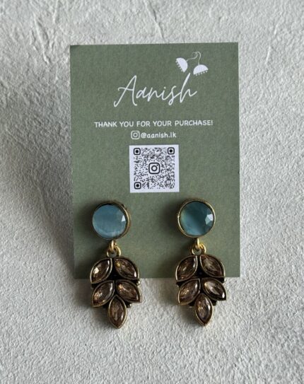 Oxidized Gold Earring