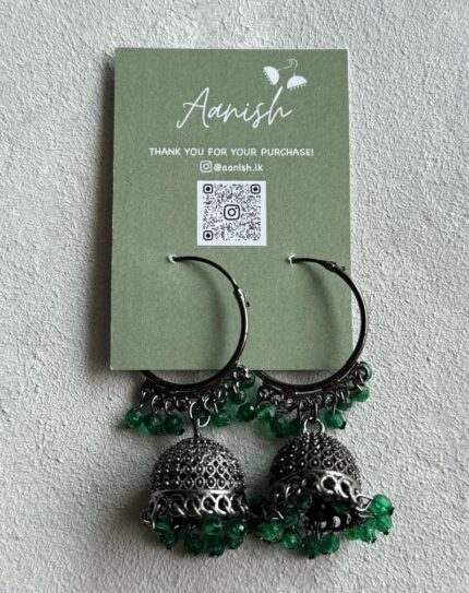 Oxidized Silverblack Jhumka