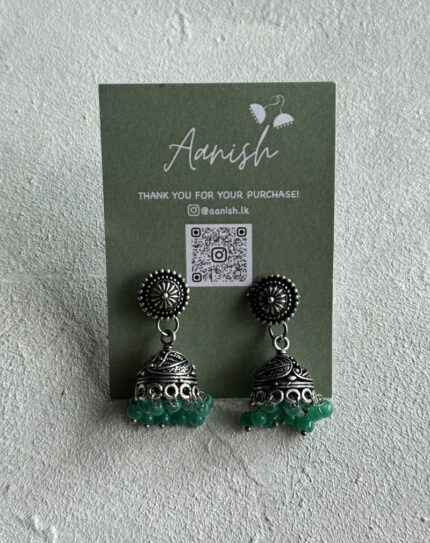 Oxidized Silver Mini Jhumka