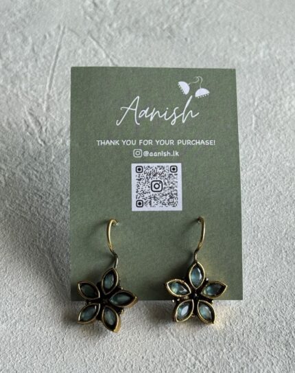 Oxidized Gold Earring