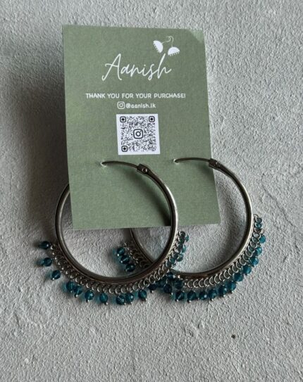 Oxidized Silver Earring