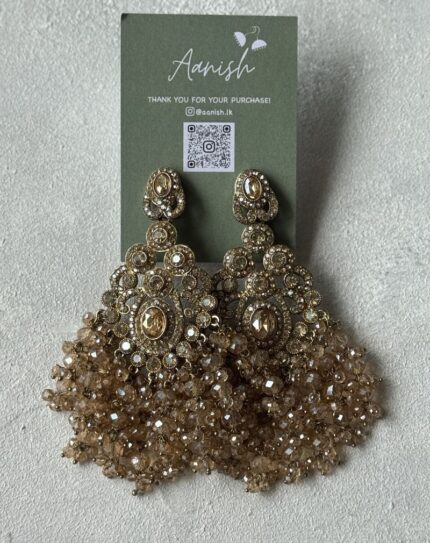 Golden Beads Earring