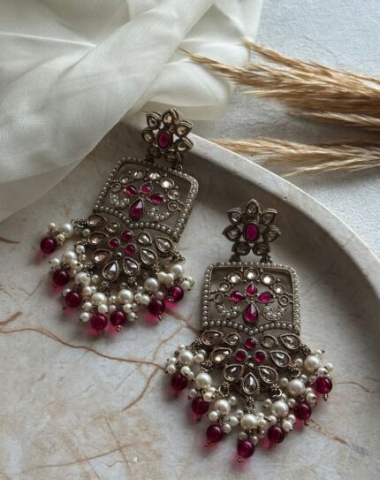 Hot Pink Stone Earring