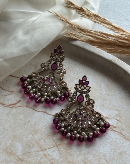 Purple Stone Earring