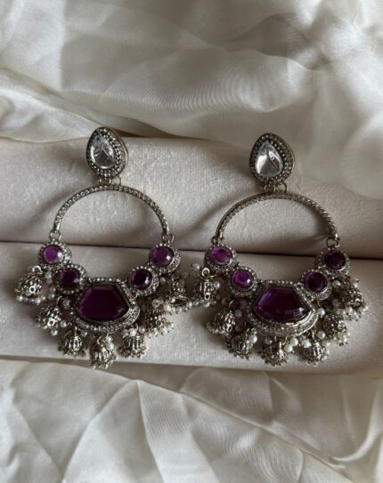 Purple Stone Earrings