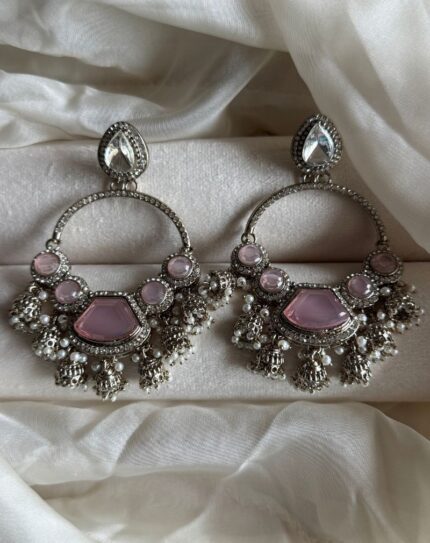 Baby Pink Stone with Cream Pearls