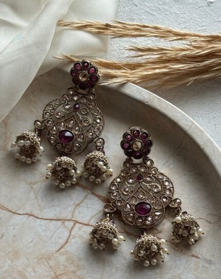 Purple Stone Earring