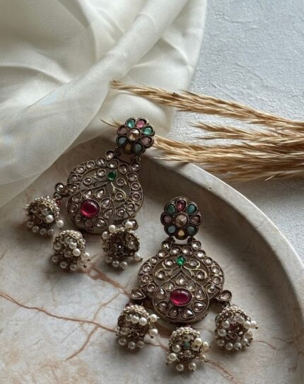 Multicoloured Stone Earrings