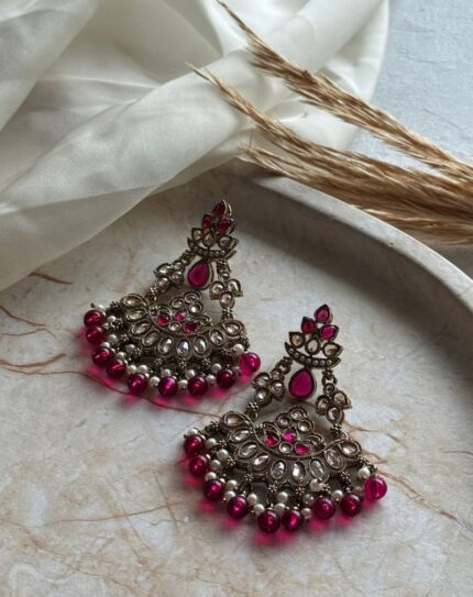 Hot Pink Stone Earring