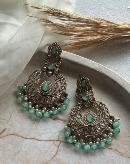 Seafoam Green Stone Earring