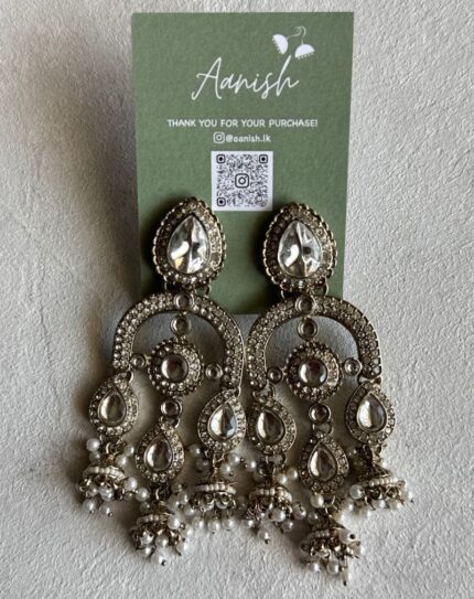 White Stone Earring