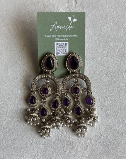 Purple Stone Earring