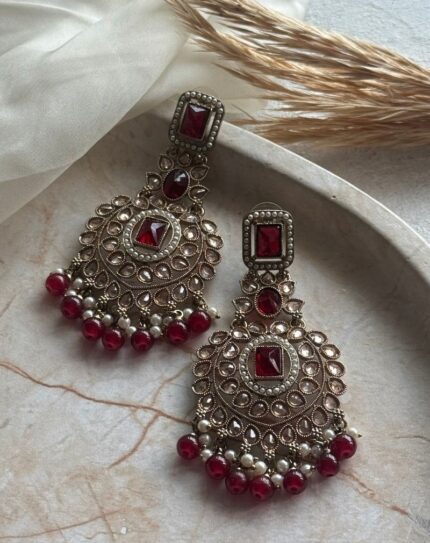 Red Stone Earrings
