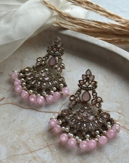 Pink Stone Earrings
