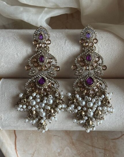 Purple Stone Earring