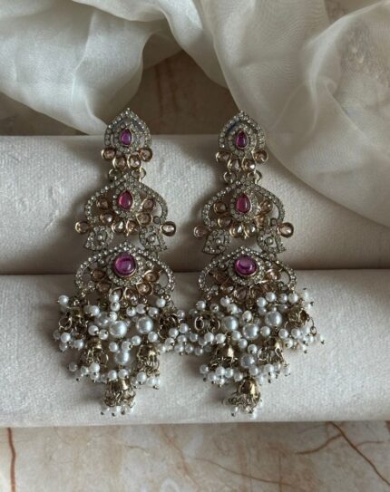Hot Pink Stone Earring