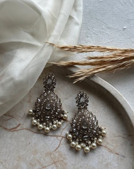 White Stone Earring